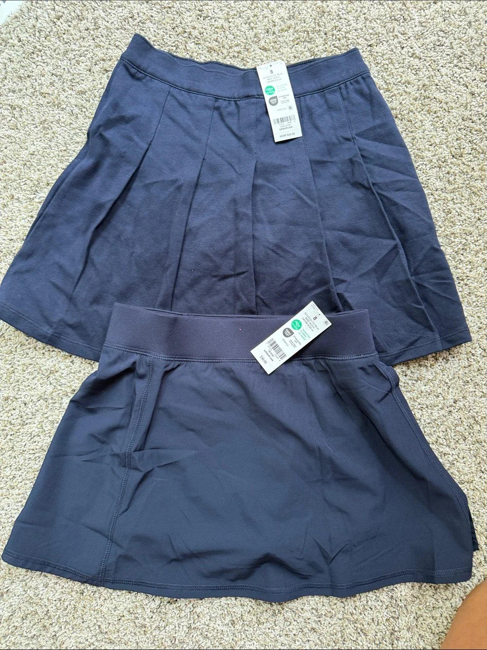 2 - NWT OshKosh B'gosh Navy Circle Skorts with Built-In Shorts size 8